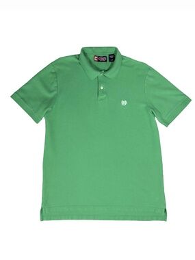 Chaps Polo Shirt Men's Large Green Short Sleeve Cotton Golf Preppy Classic Fit
